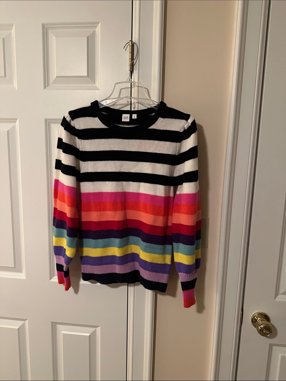 GAP Women's Striped Crewneck Sweater - Multi-Color